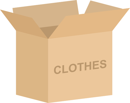 Cardboard box vector for clothes charity conceptのイラスト素材