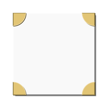 Vintage vector style photos corners to hold photo edges in a photo albumのイラスト素材