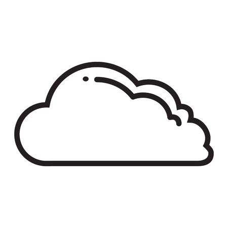Line drawing vector of a cloud icon for cloud computing conceptのイラスト素材