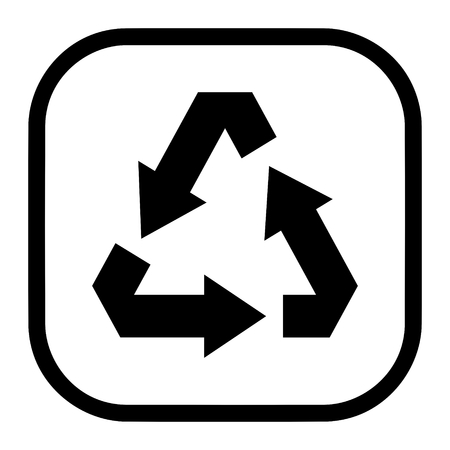 Recycle symbol icon vector for packaging conceptのイラスト素材