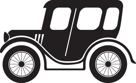 Classic vintage style car or automobile in vectorのイラスト素材
