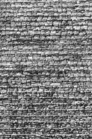 Ancient Mayan stone staircase as detailed background texture in stunning black and whiteの写真素材