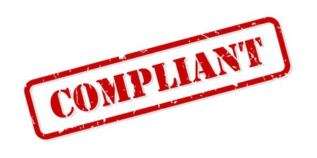 Compliant red rubber stamp vector isolatedのイラスト素材