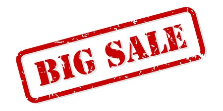 Big sale red rubber stamp vector isolatedのイラスト素材