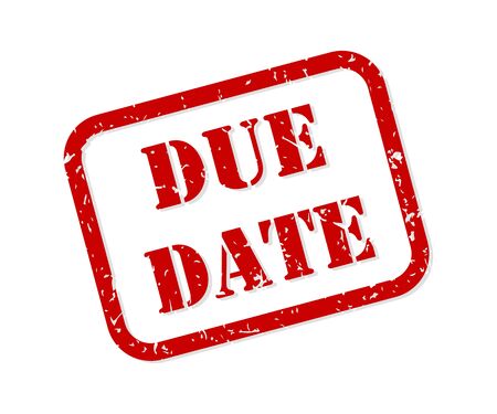 Due date red rubber stamp vector isolatedのイラスト素材