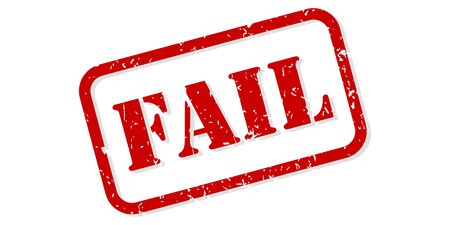 Fail red rubber stamp vector isolatedのイラスト素材