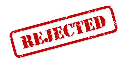 Rejected red rubber stamp vector isolatedのイラスト素材