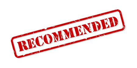 Recommended red rubber stamp vector isolatedのイラスト素材