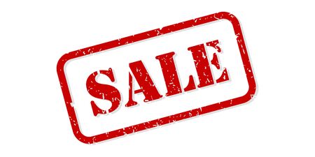 Sale red rubber stamp vector isolatedのイラスト素材
