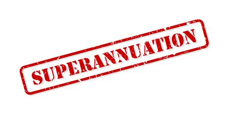 Superannuation red rubber stamp vector isolatedのイラスト素材