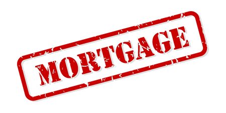 Mortgage red rubber stamp vector isolatedのイラスト素材