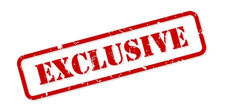 Exclusive red rubber stamp vector isolatedのイラスト素材