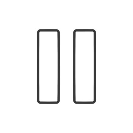 Pause icon symbol in simple vector styleのイラスト素材