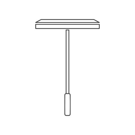 Window cleaning squeegee icon in vector line drawingのイラスト素材