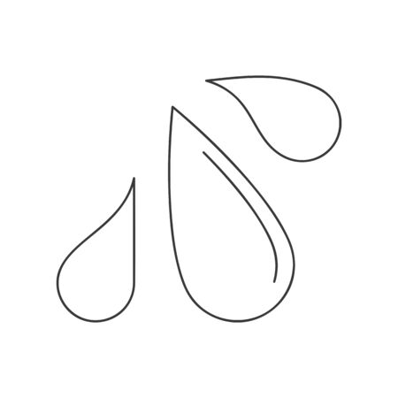 Water droplet splash icon in vector line drawingのイラスト素材