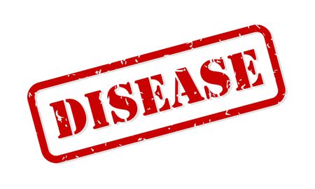 Disease red rubber stamp vector isolatedのイラスト素材