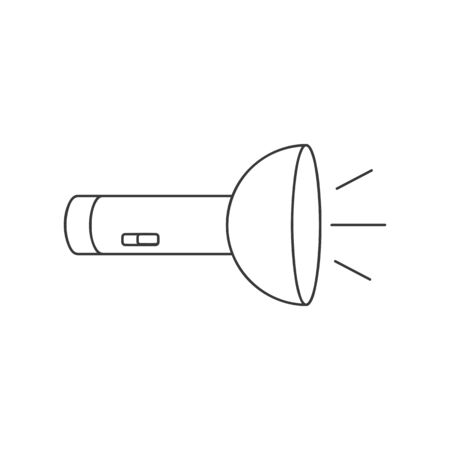 Torch or flashlight icon vector isolatedのイラスト素材
