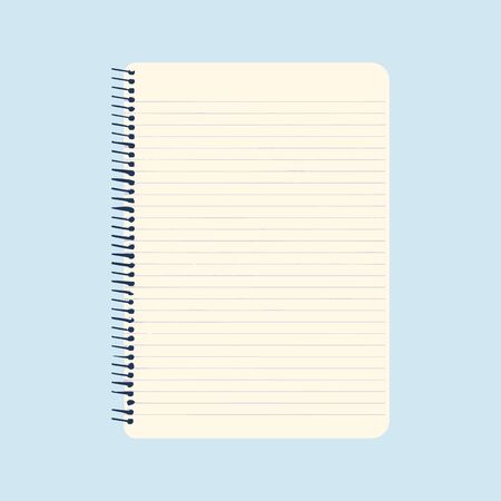 Notepad icon with spiral binding and lines vectorの写真素材