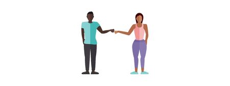 Fist bump greeting concept vectorのイラスト素材