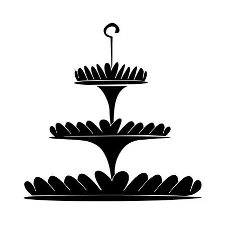 Cup cake or cake stand in vectorのイラスト素材