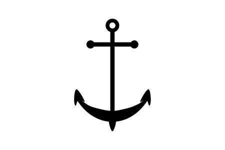 Classic ship anchor icon in vector