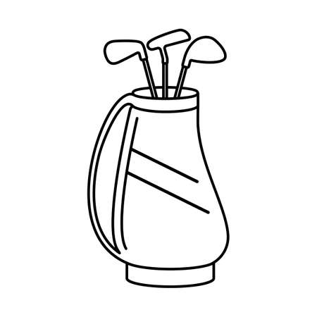Golf caddy or bag with golf clubs in vectorのイラスト素材