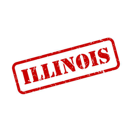 Illinois sign in rubber stamp style vectorのイラスト素材