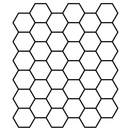 Honeycomb pattern of hexagon shapes in vector