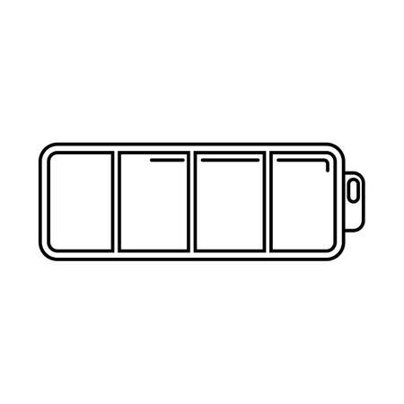 Fully charged battery indicator symbol in vectorのイラスト素材