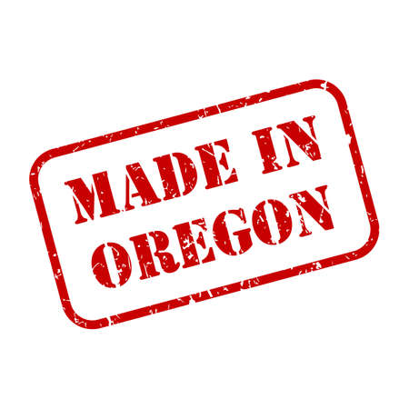 Made in Oregon state sign in rubber stamp style vectorのイラスト素材