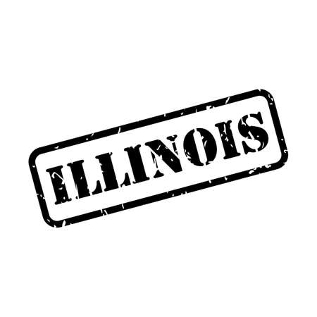 Illinois sign in rubber stamp style vectorのイラスト素材