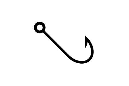 Fishing hook with barb in vectorのイラスト素材