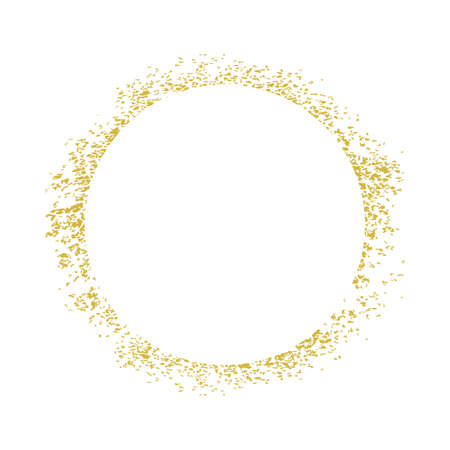 Distressed circle with splatter marks in vectorのイラスト素材
