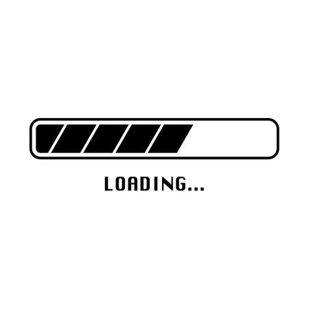 Loading progress bar showing percentage complete in vectorのイラスト素材