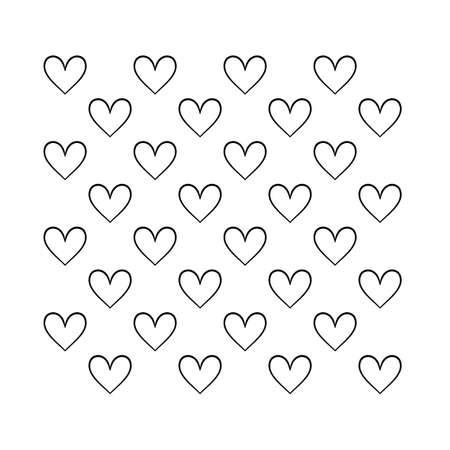 Love heart shape in repeating pattern vectorのイラスト素材