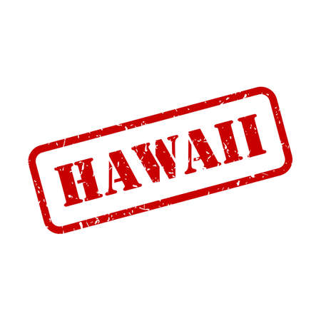 Hawaii sign in rubber stamp style vectorのイラスト素材