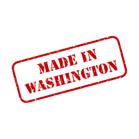 Made in Washington state sign in rubber stamp style vectorのイラスト素材
