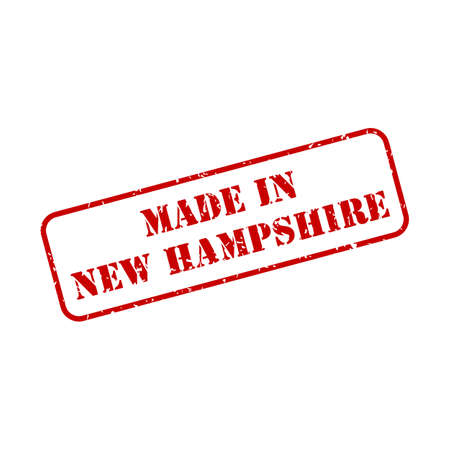 Made in New Hampshire state sign in rubber stamp style vectorのイラスト素材