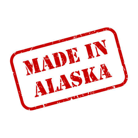 Made in Alaska state sign in rubber stamp style vectorのイラスト素材