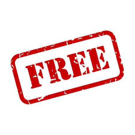 Free rubber stamp sign in vectorのイラスト素材