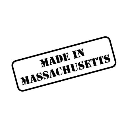 Made in Massachusettes state sign in rubber stamp style vectorのイラスト素材