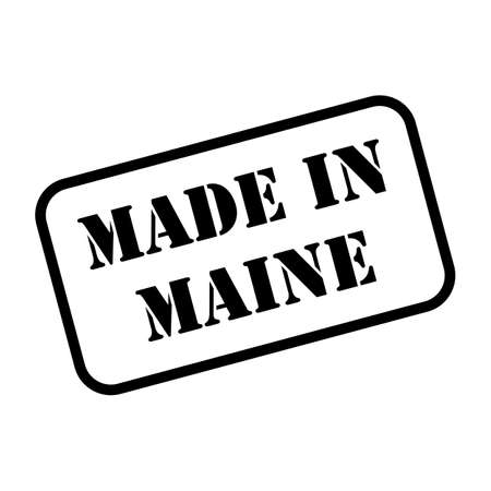 Made in Maine state sign in rubber stamp style vectorのイラスト素材