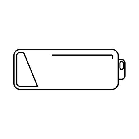 Low battery indicator showing battery needs to be charged in vectorのイラスト素材