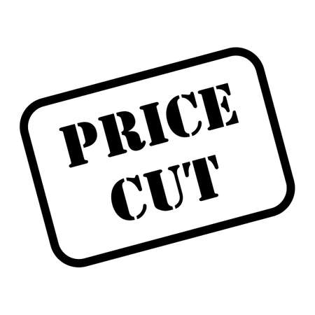 Price cut sign in rubber stamp style vectorのイラスト素材