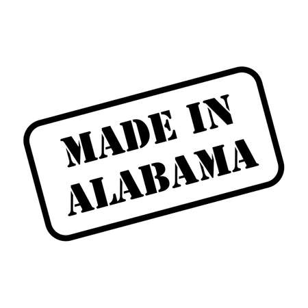 Made in Alabama state sign in rubber stamp style vectorのイラスト素材