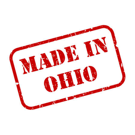 Made in Ohio state sign in rubber stamp style vectorのイラスト素材