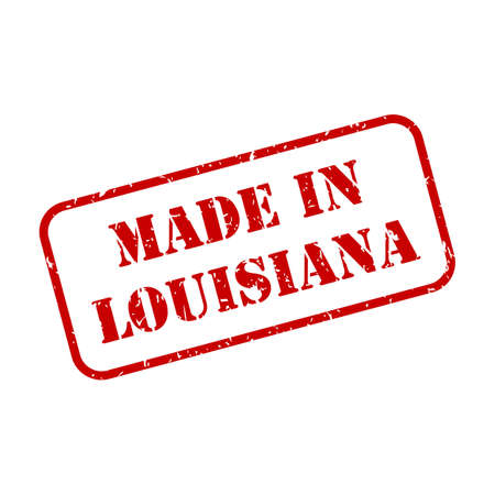 Made in Louisiana state sign in rubber stamp style vectorのイラスト素材