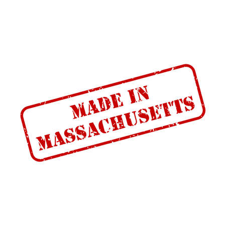 Made in Massachusettes state sign in rubber stamp style vectorのイラスト素材