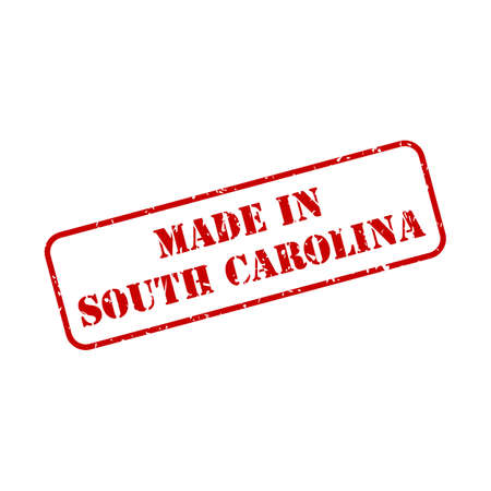 Made in South Carolina state sign in rubber stamp style vectorのイラスト素材