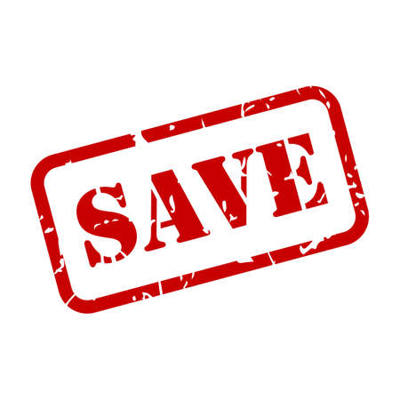 Save sign in rubber stamp style vectorのイラスト素材